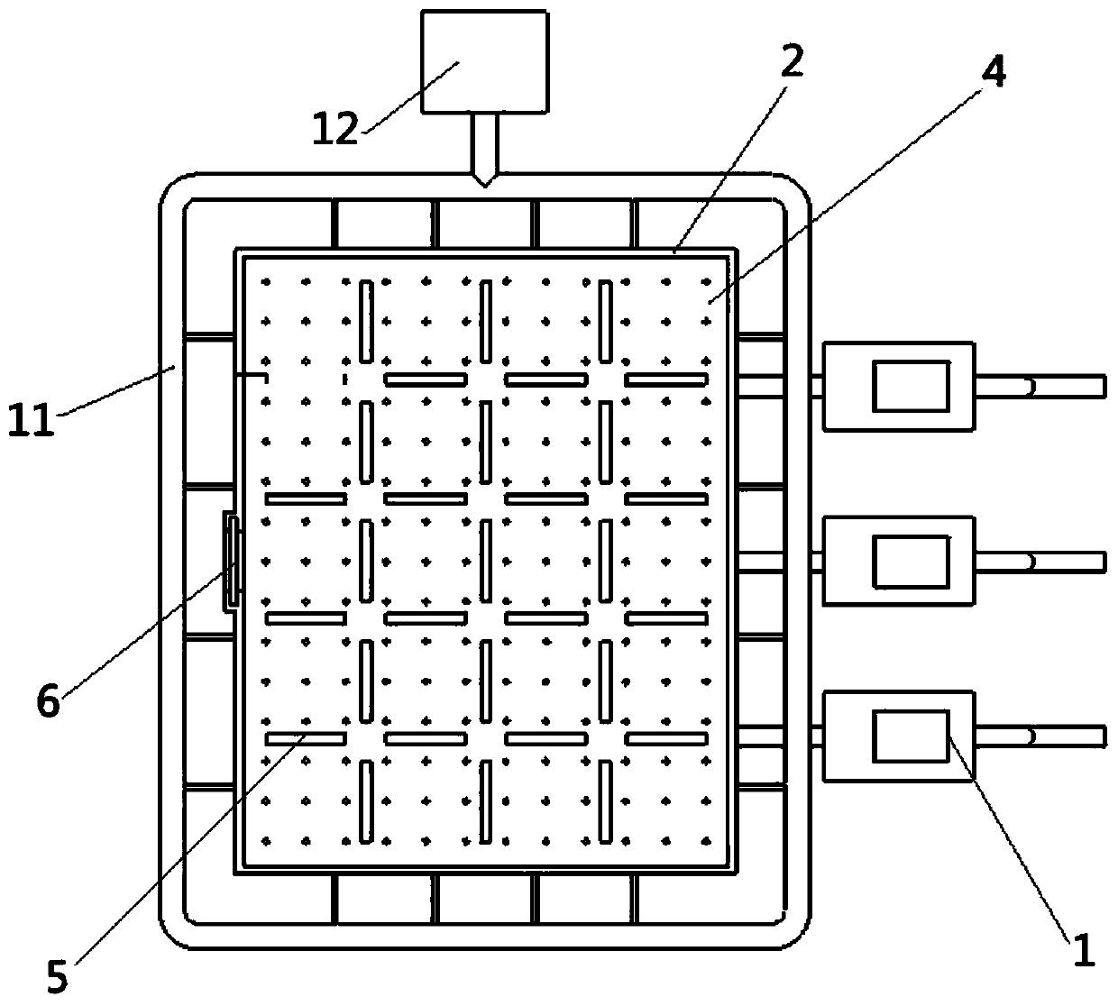 A kind of differential speed quenching device and process method of casting groove for mining scraper machine