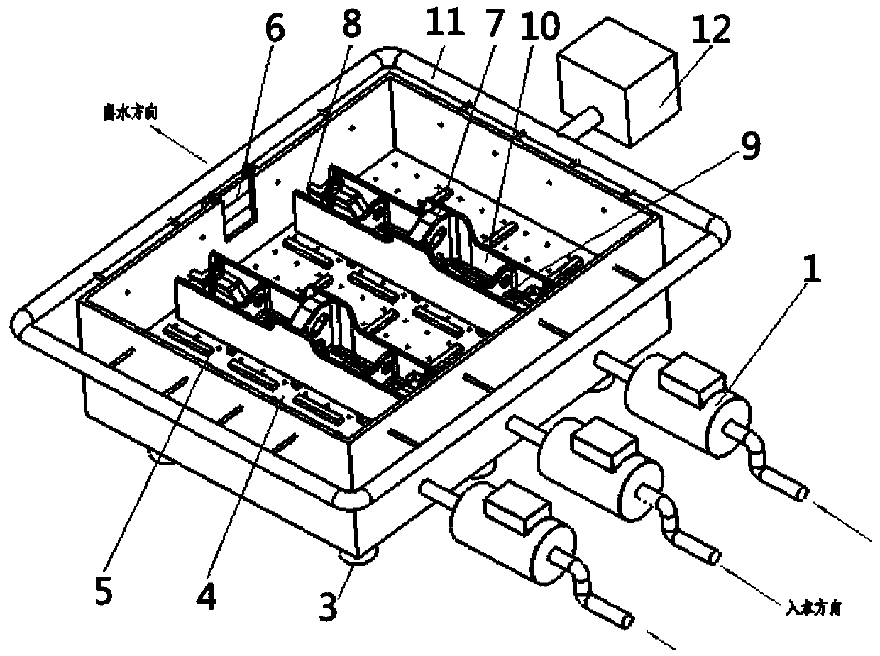 A kind of differential speed quenching device and process method of casting groove for mining scraper machine