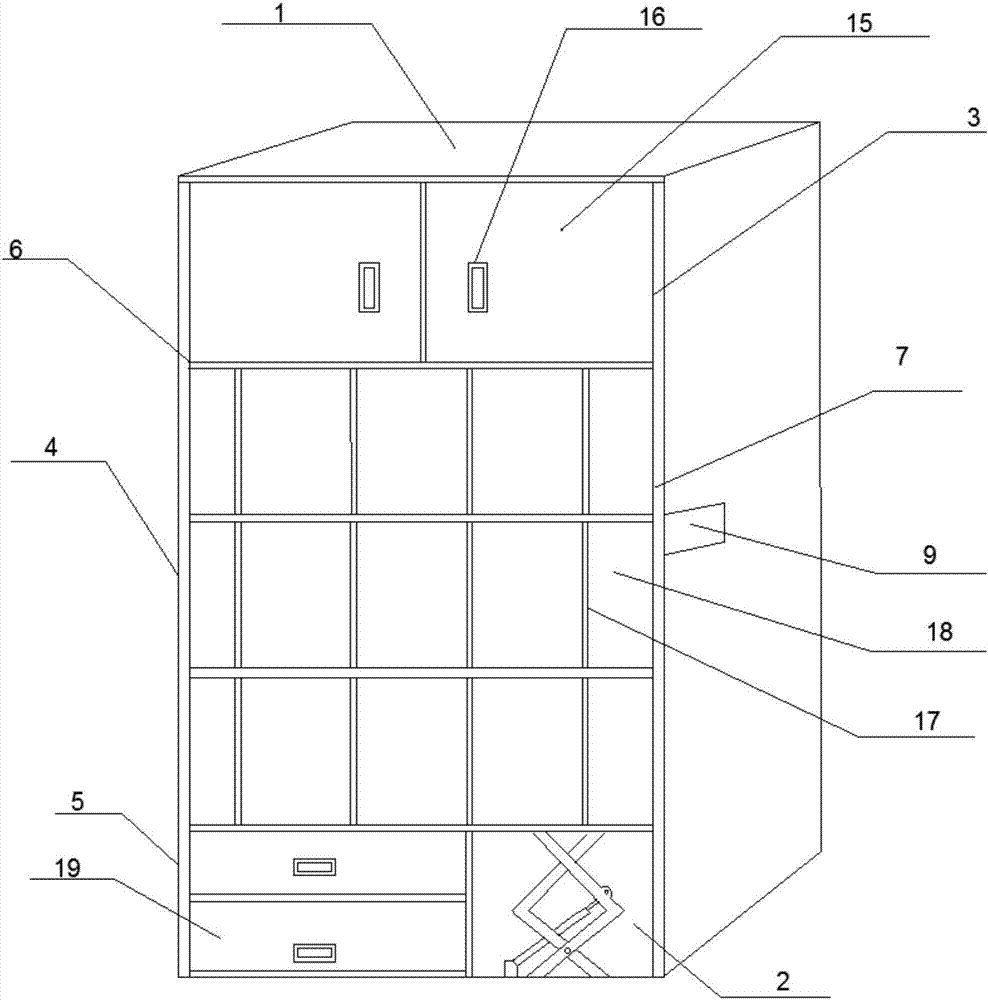 Book cabinet bringing convenience to book taking