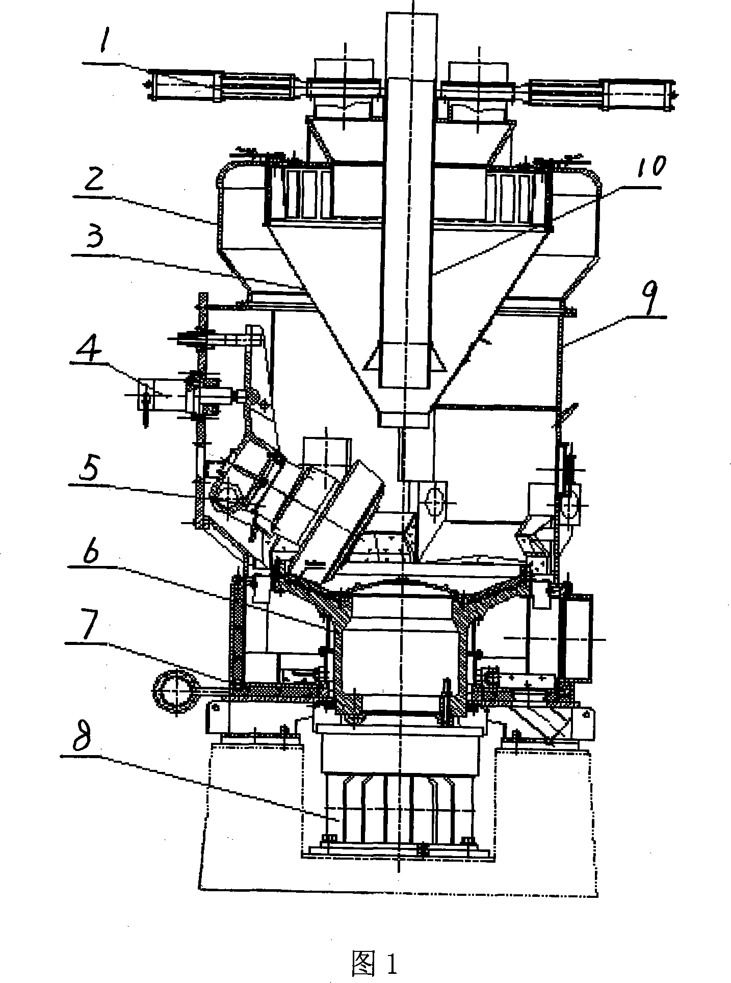 Roller type medium speed mill