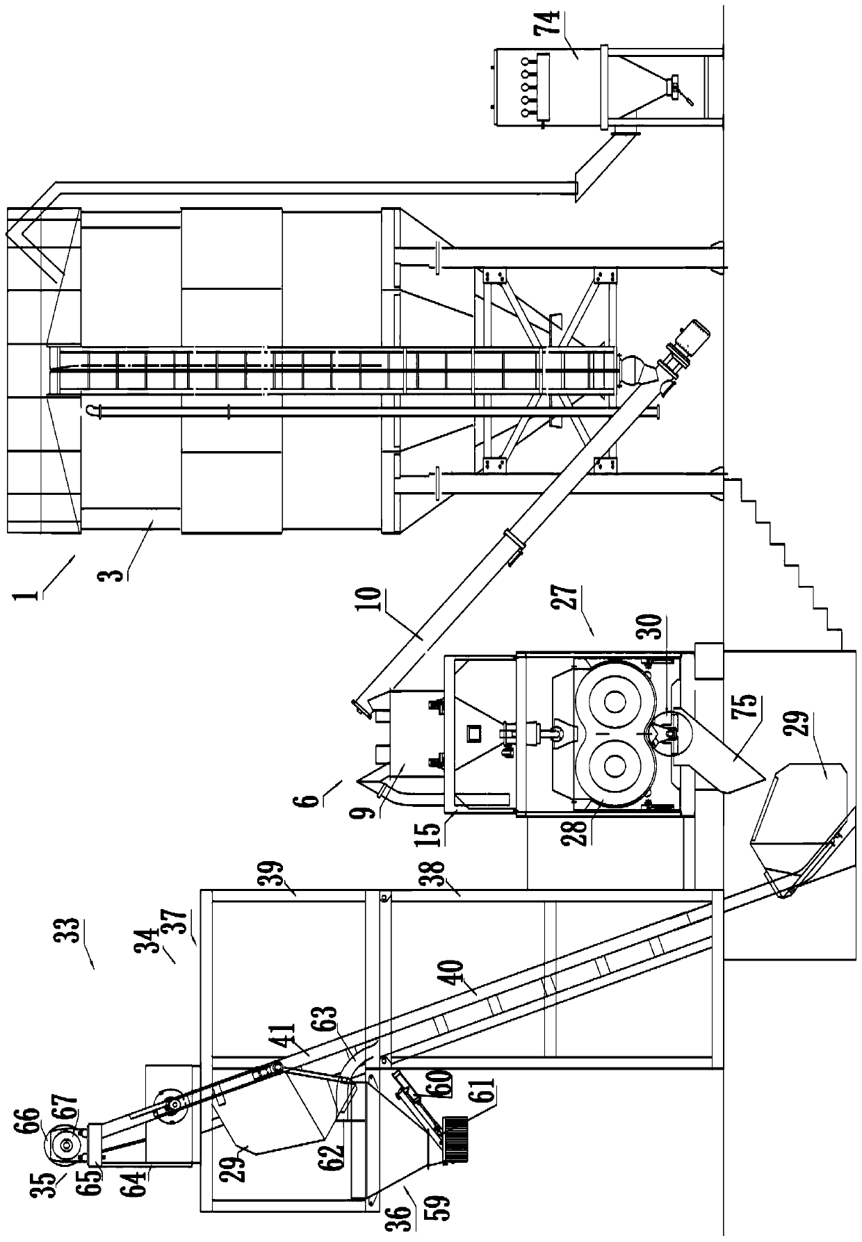 Compact modular concrete stirring equipment