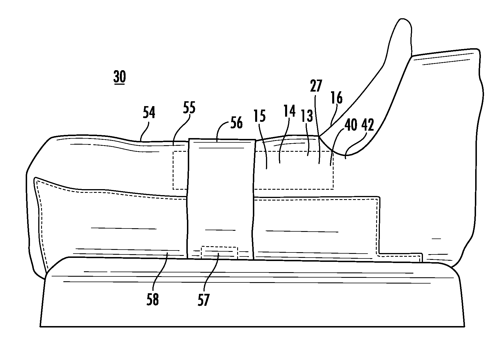 Compression device in combination with lower limb protection