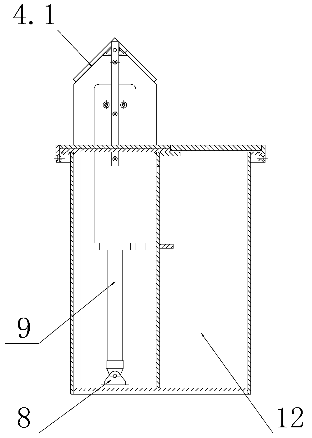 Pit plug pin for fixing movable upright post of flexible upward folding door