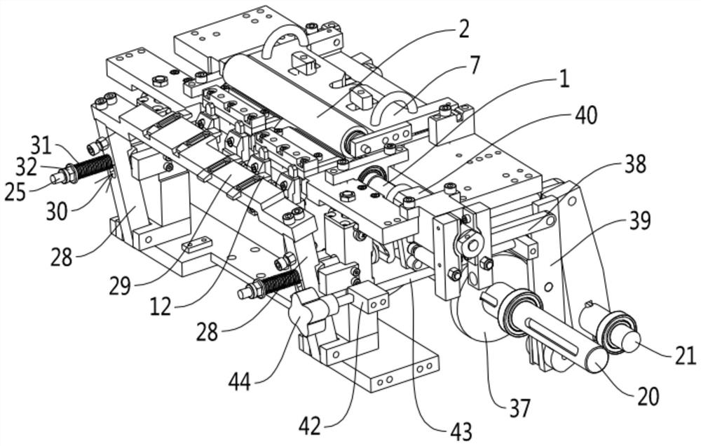 A communication relay high-speed cam type contact sheet silver wire spot welding feeding silver wire cutting mechanism