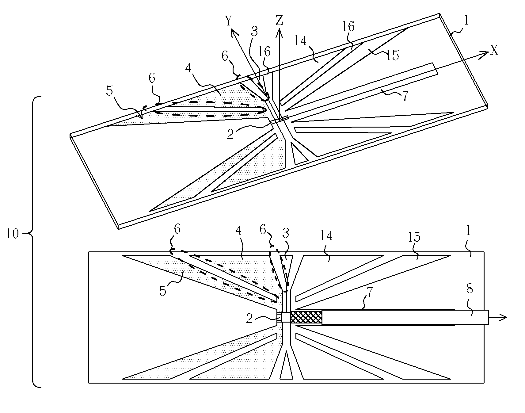 Compact multiple-frequency Z-type inverted-F antenna