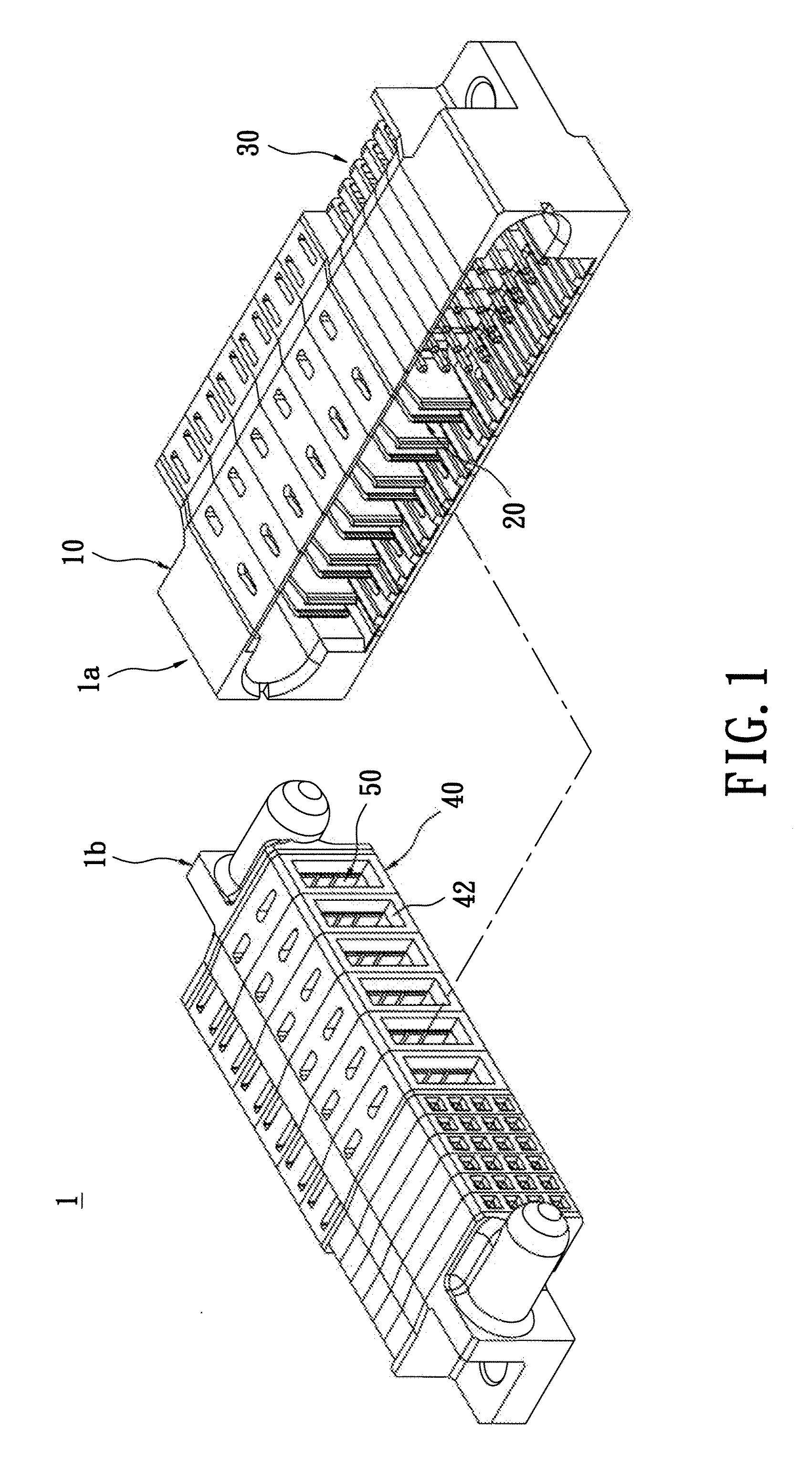 Power connector assembly with improved terminals