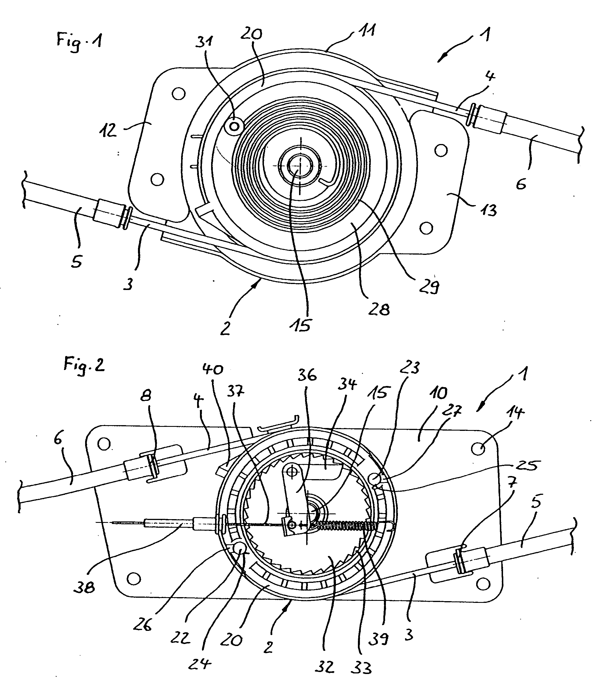 Unit for synchronous extension and retraction of two wire segments, and a motor vehicle having such a unit