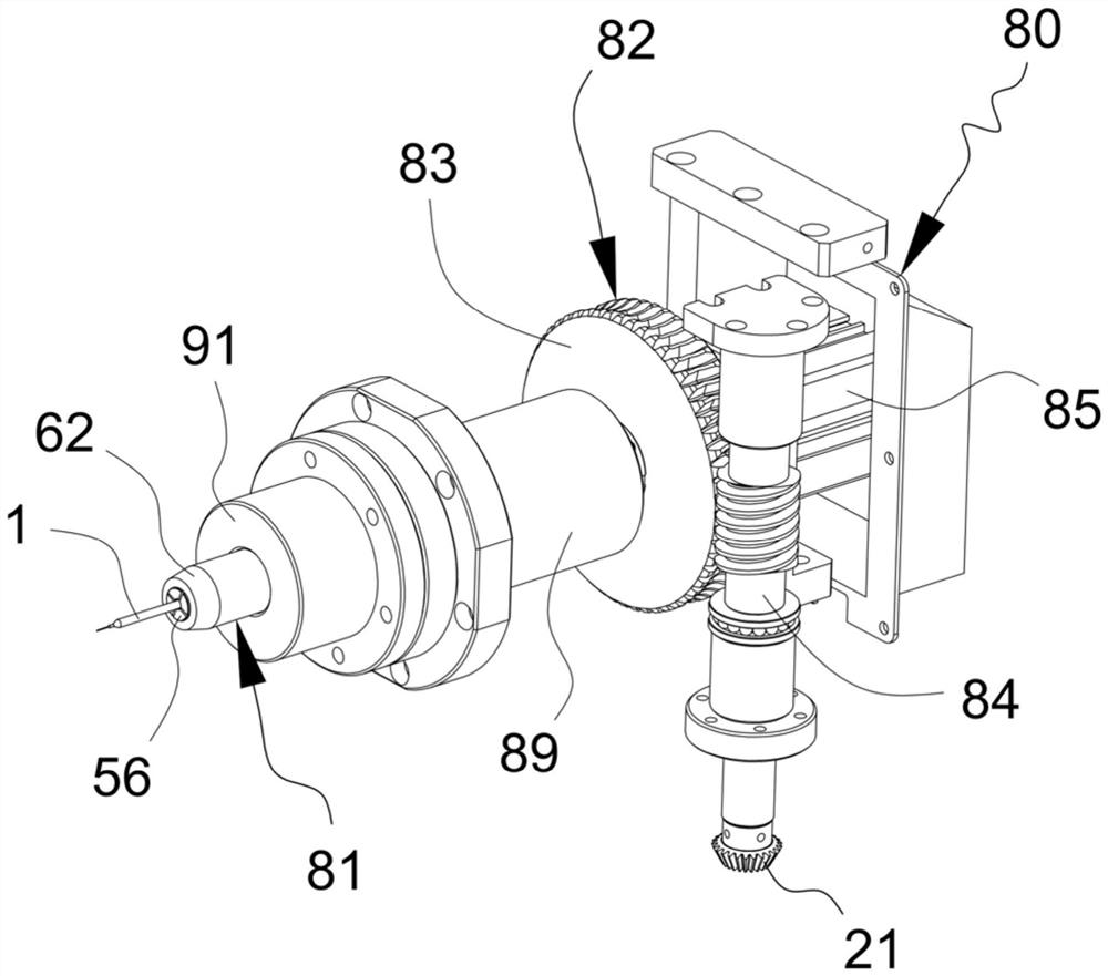 Rotary control center mechanism of multi-station milling cutter machining machine