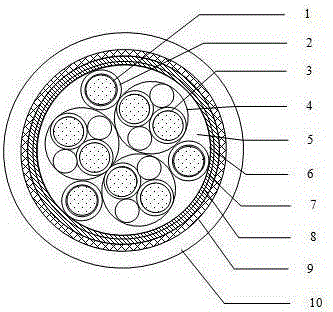 A watertight mooring detection cable and a manufacturing process thereof