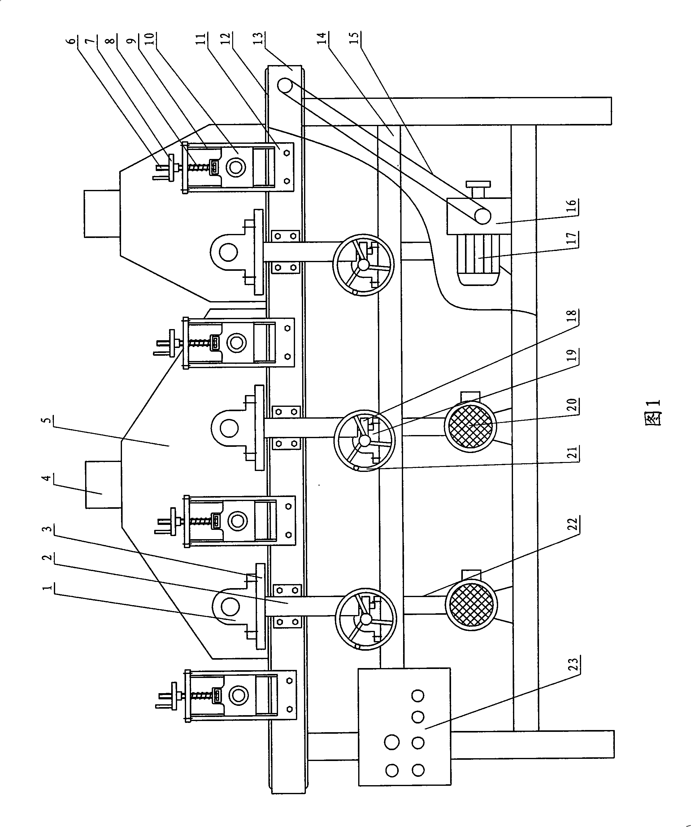 Wood block wiredrawing bench