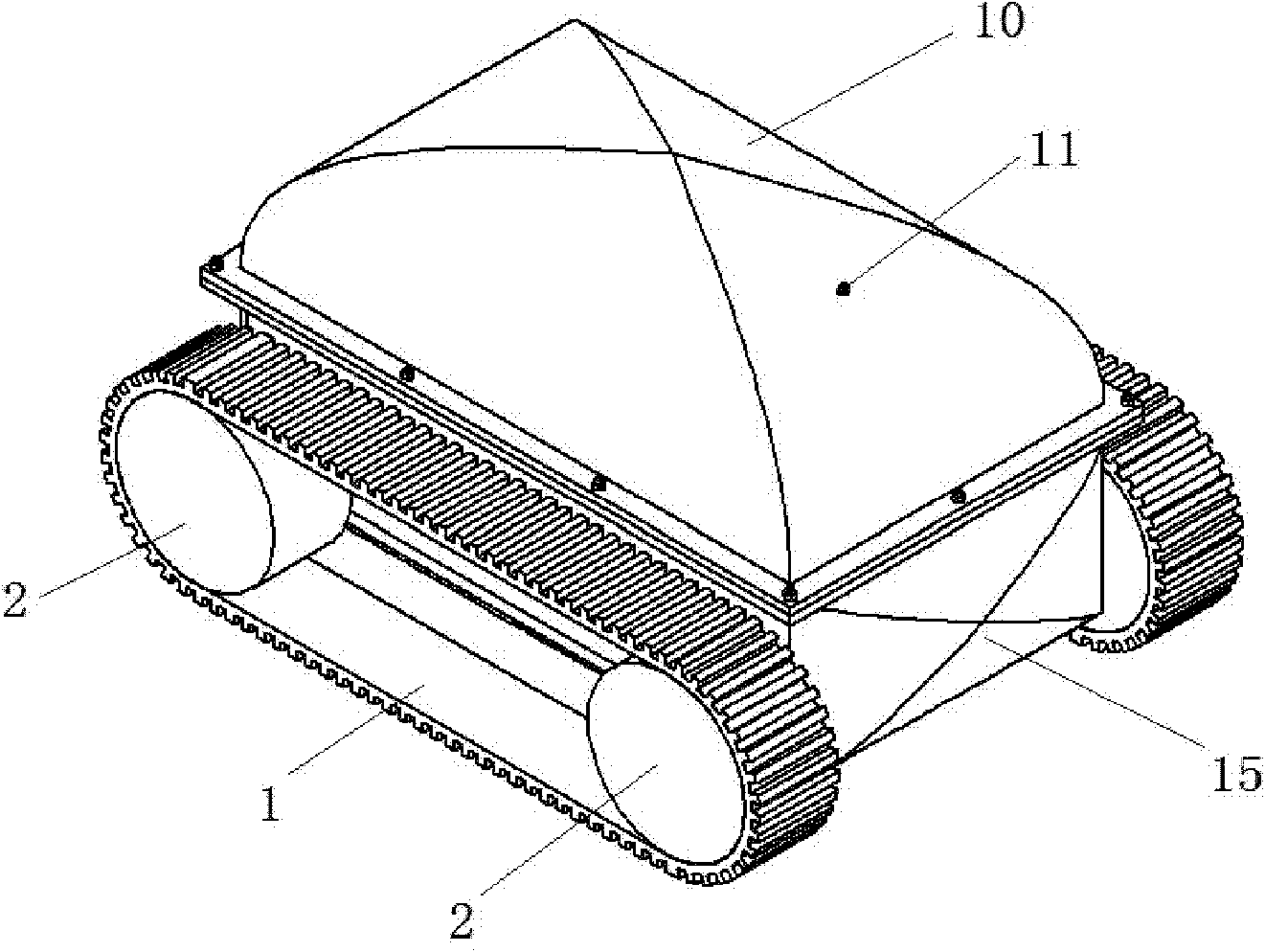 Ground mobile robot with inflatable car body