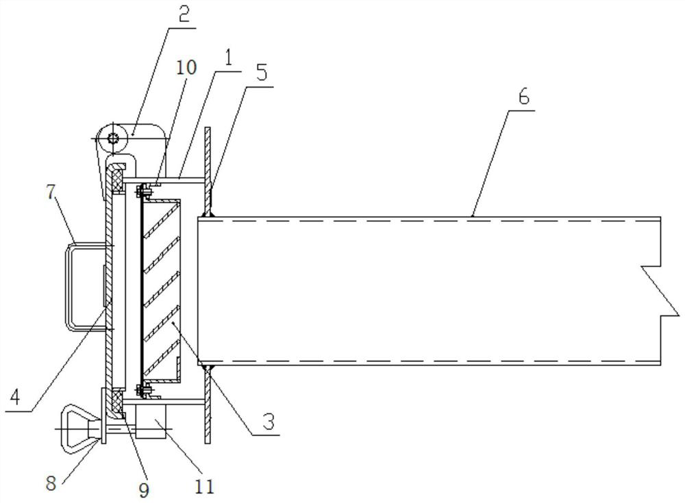 A ship shutter installation arrangement structure