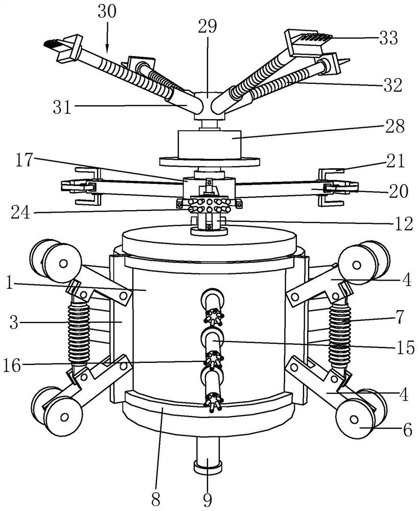 A cleaning device and method for chemical grouting pipelines