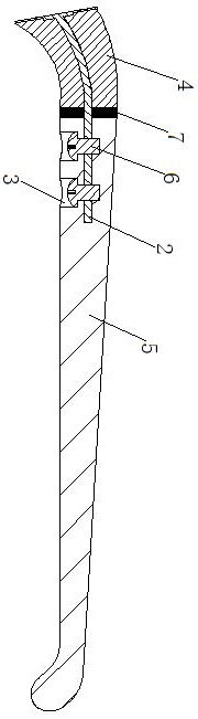 Detachable handle connecting structure of pot