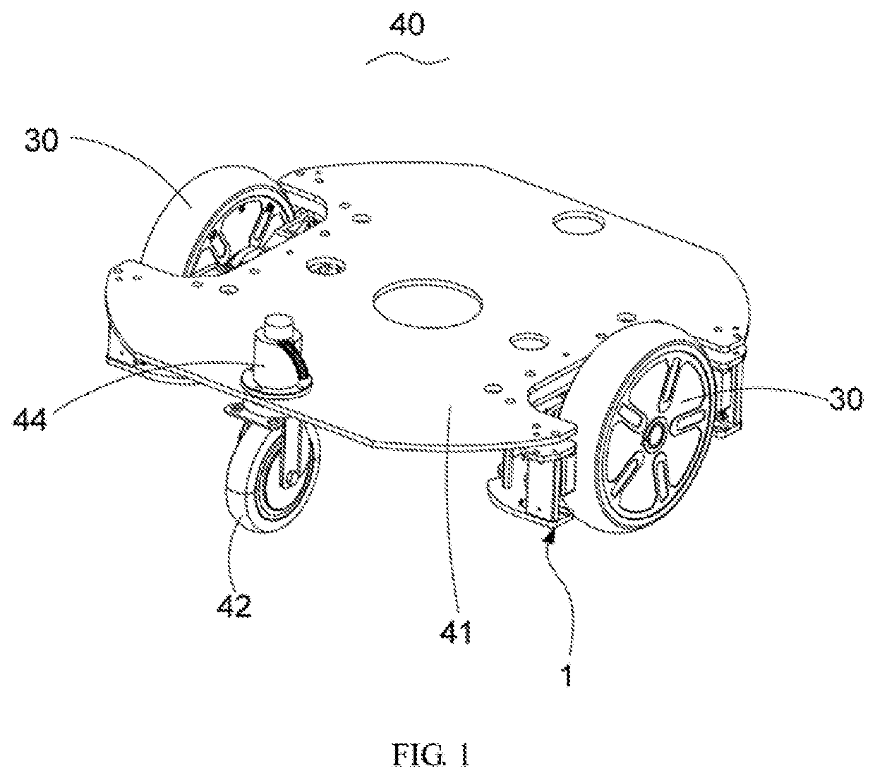 Chassis with wheels