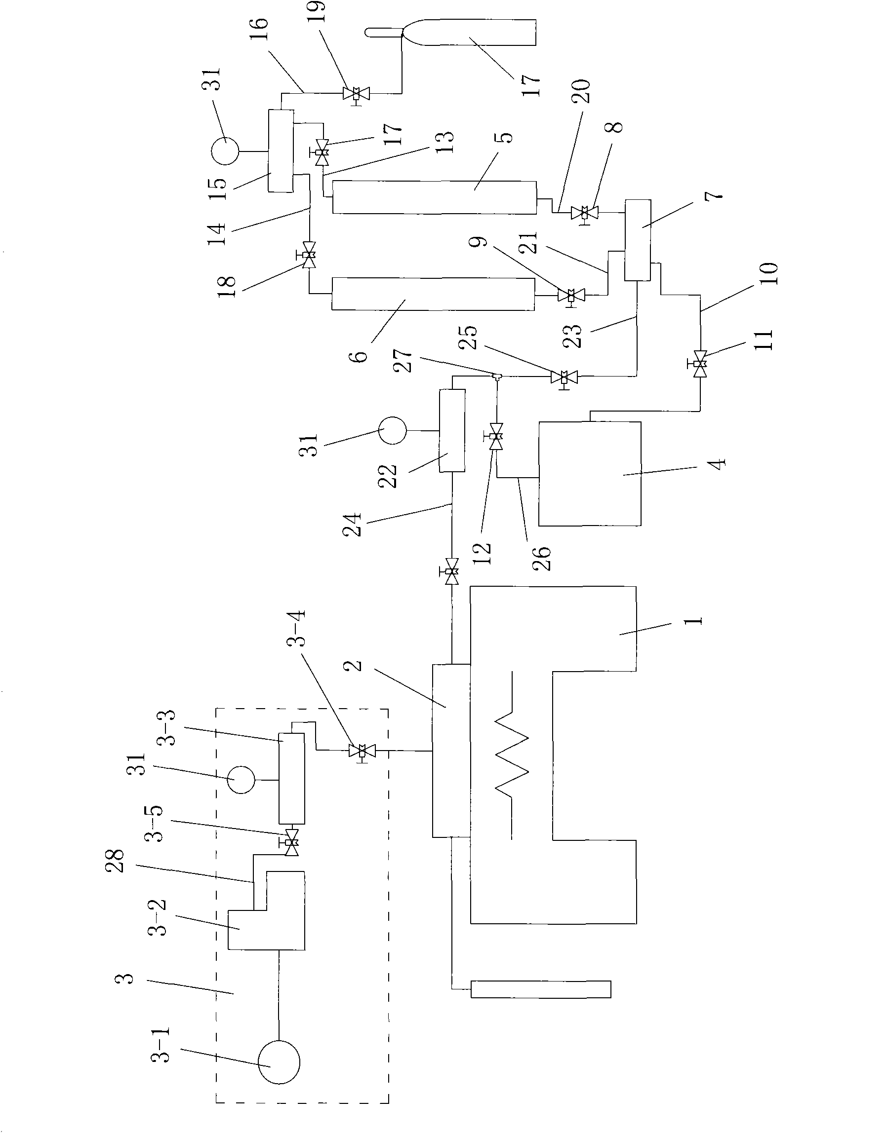 Dualistic superposed wave reinforced oil displacing experiment device and experiment method