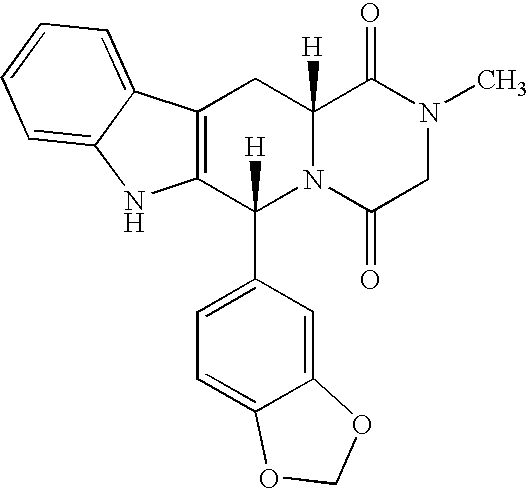 Solid particulate tadalafil having a bimodal particle size distribution