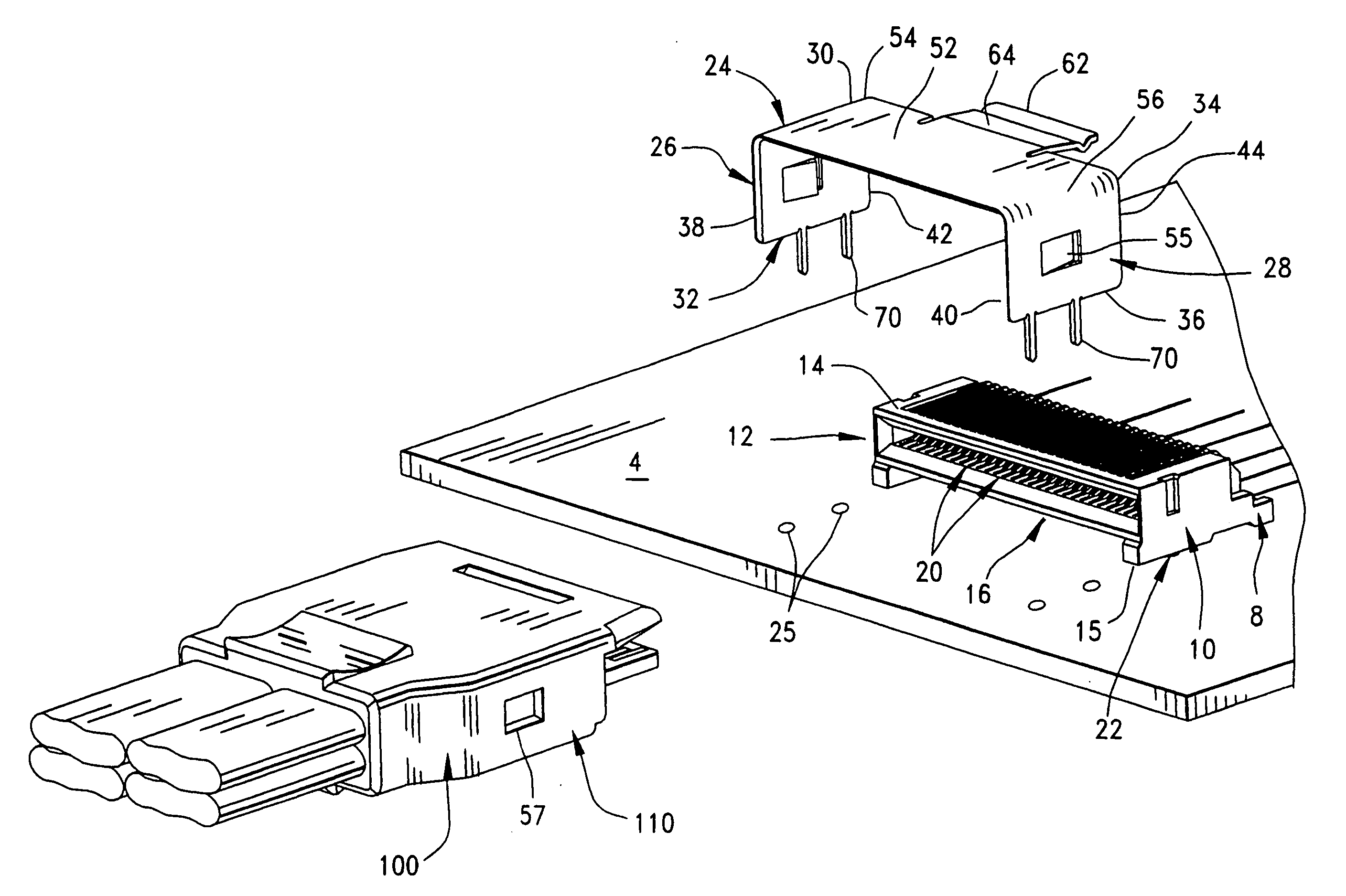 Plug connector with mating protection and alignment means