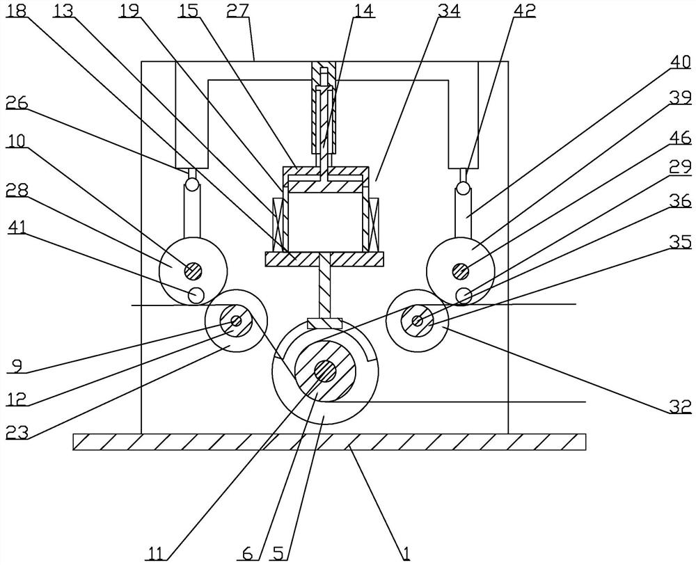 A double-layer fabric composite processing device