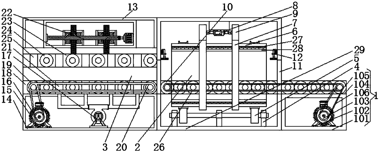 Tempering furnace specially used for producing cambered surface glass