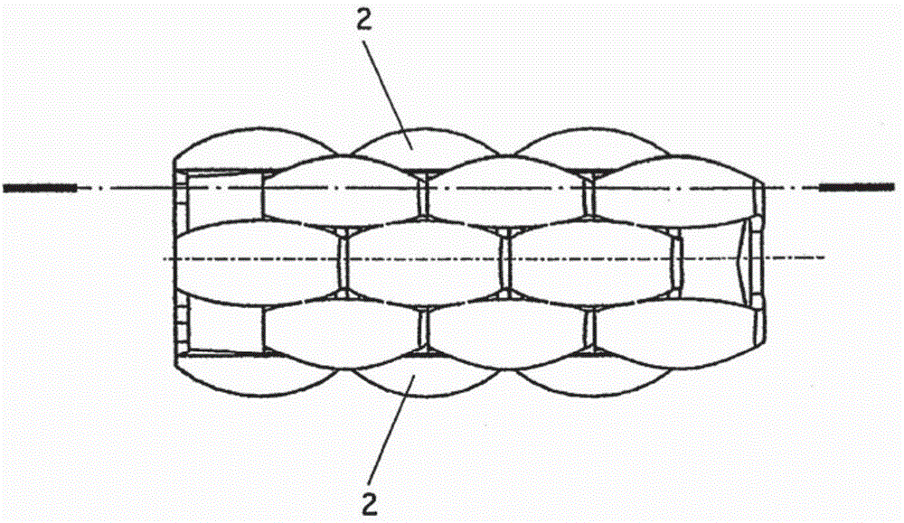 Elastic chain and decorative items made from said elastic chain