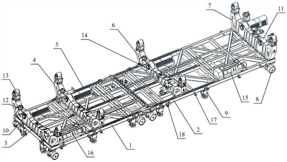 High-precision attitude adjustment equipment for thin-wall cabin of large spacecraft