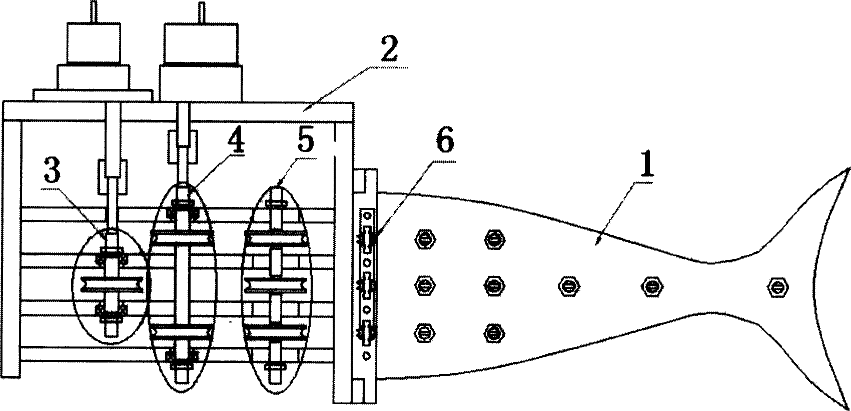 Flexible propelling mechanism of artificial machine fish