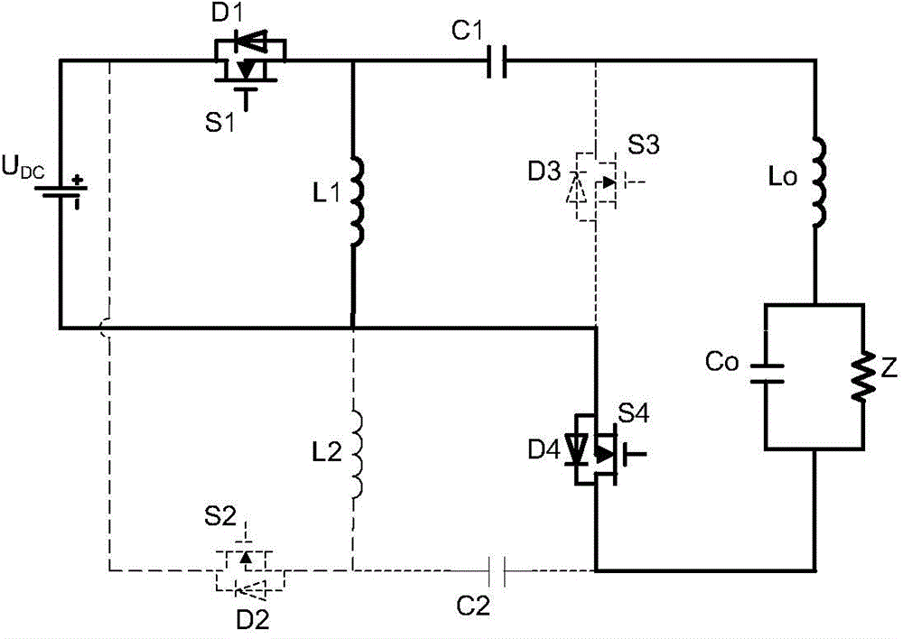 Single-stage non-isolated non-electrolytic-capacitor double-Zeta inverter