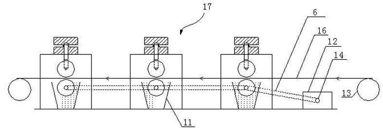 Device for producing space dye yarn