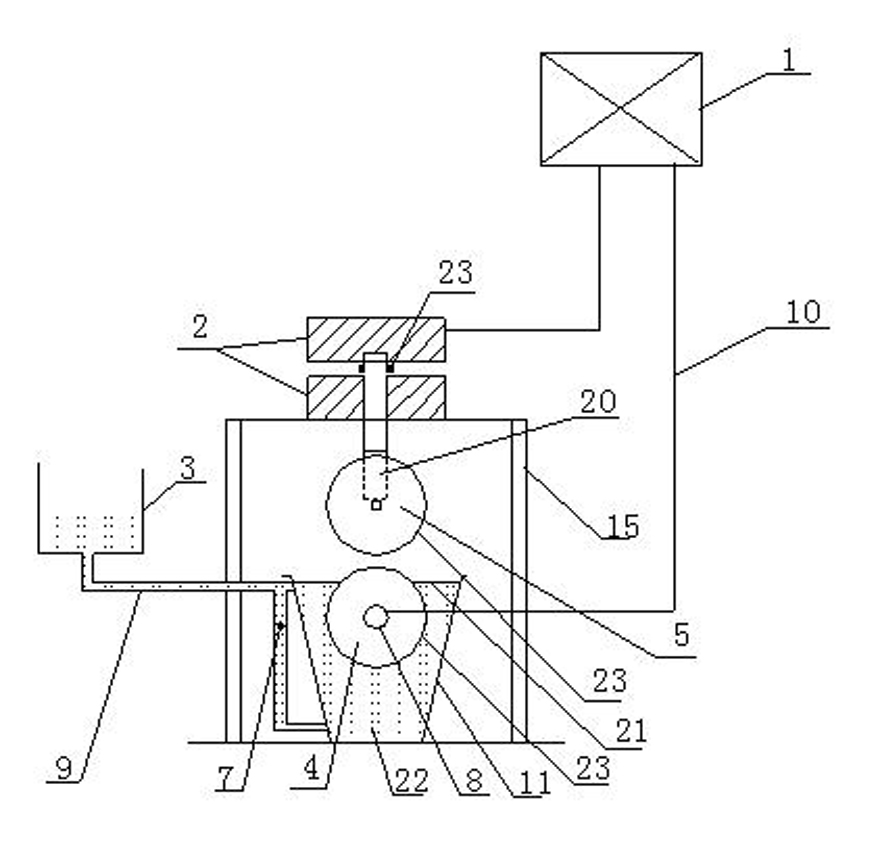 Device for producing space dye yarn