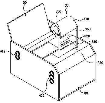 Attaching device for sheet-like self-adhesive material