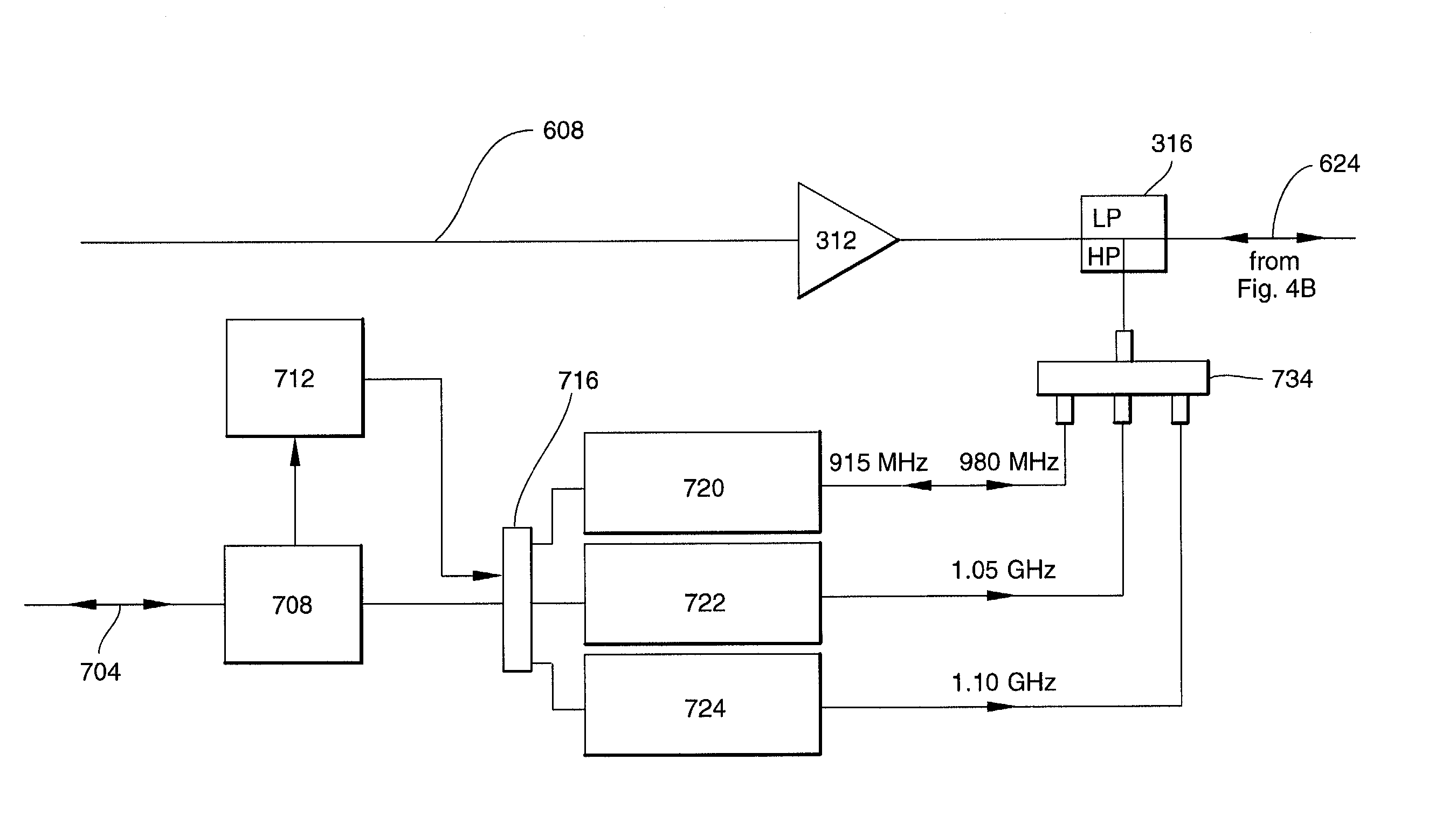 Multi-band coax extender for in-building digital communication systems