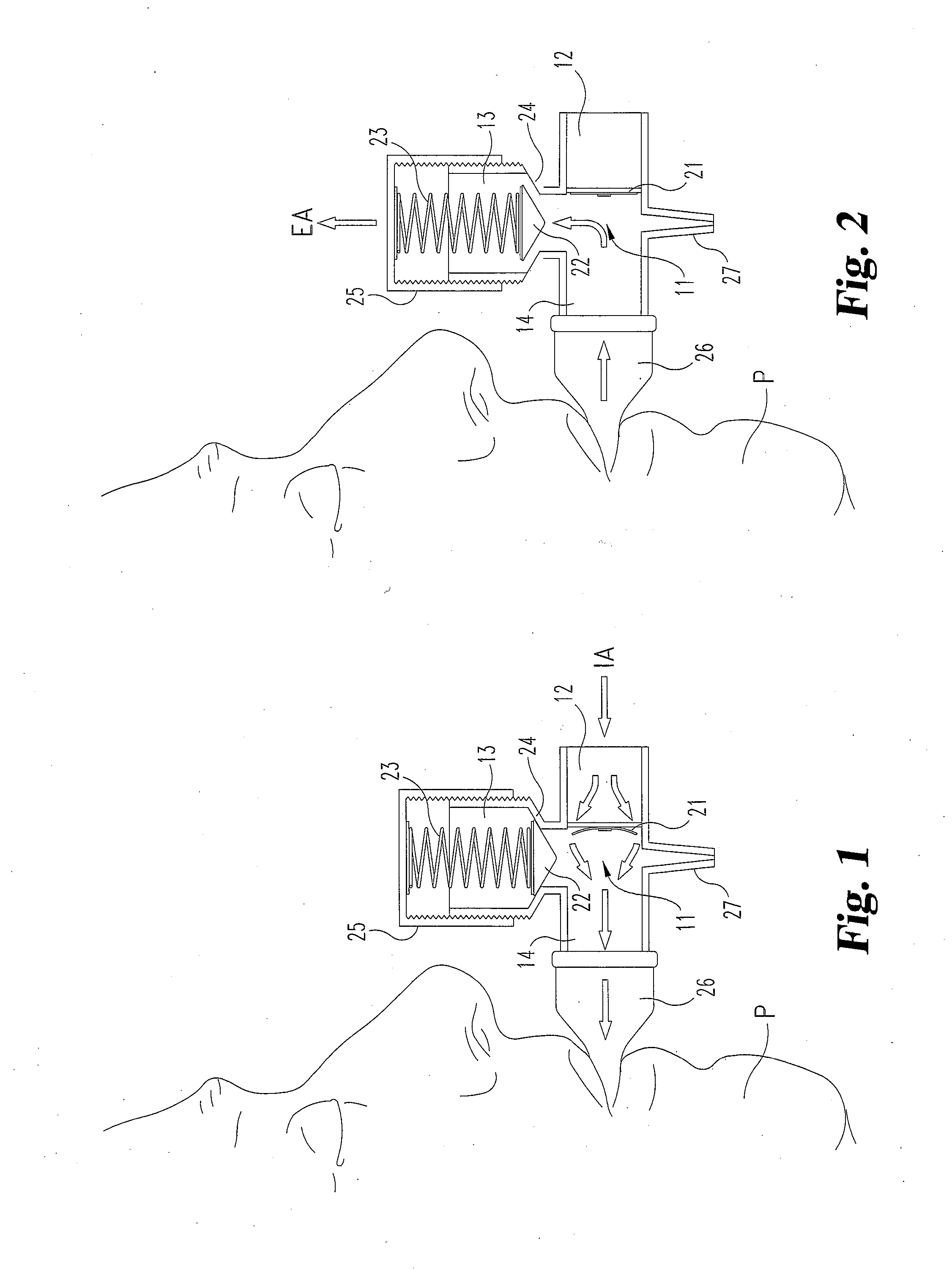 Airway pressure control devices with flutter valve