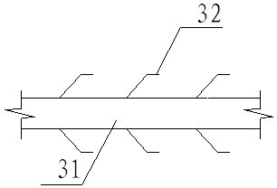 Pulling reinforcement method for internal fissure of dangerous rock