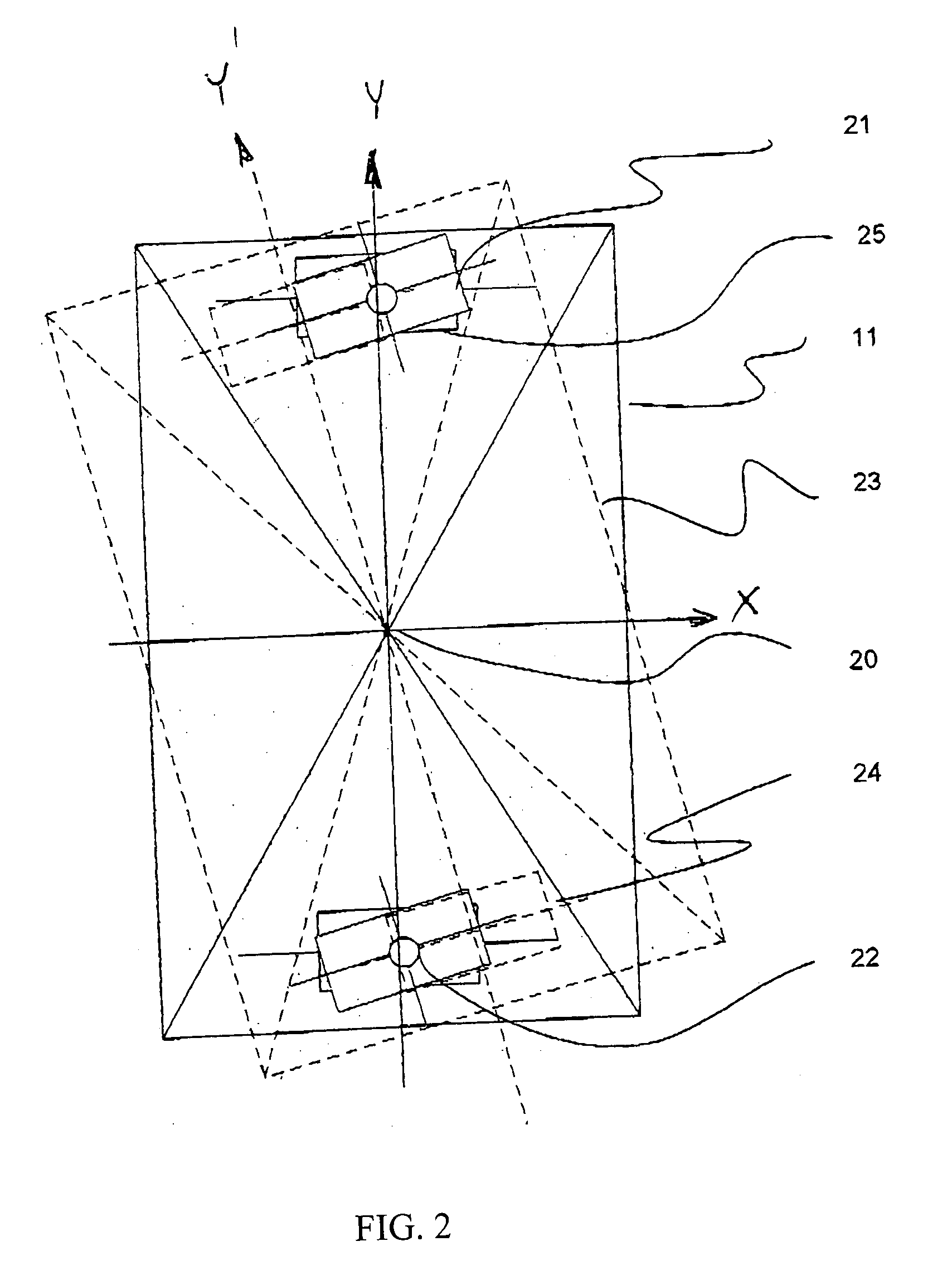 Integrated large XY rotary positioning table with virtual center of rotation