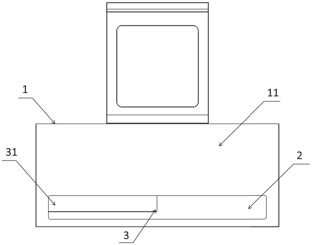 Left-right strong suction structure of range hood and range hood