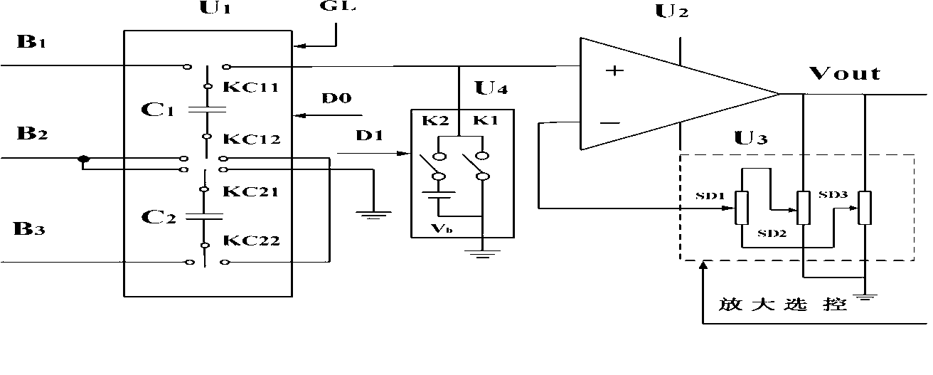 Programmable gain isolation amplifier circuit and implement method thereof