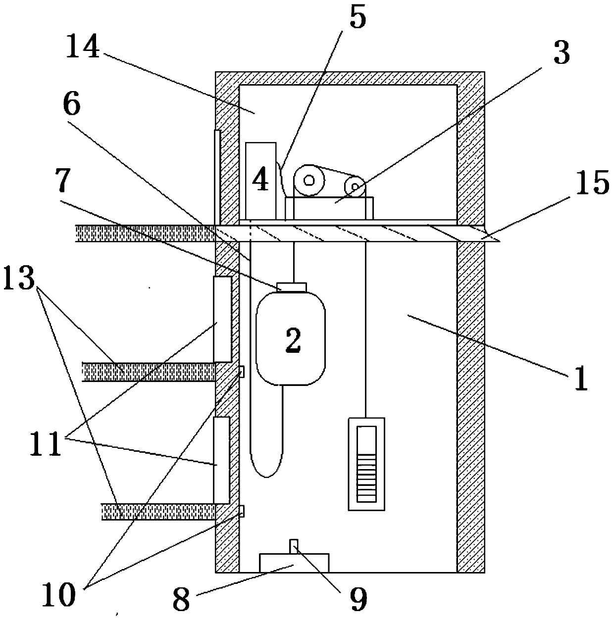 Waterproof, dustproof and sun-proof elevators for retrofitting existing buildings