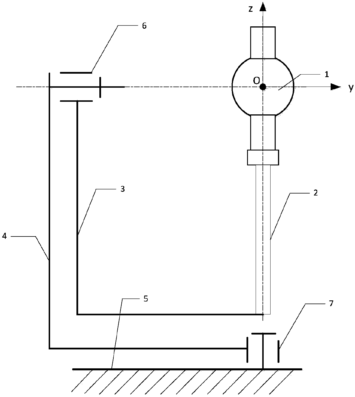 Ground simulation test attitude adjusting mechanism for space detection sensor