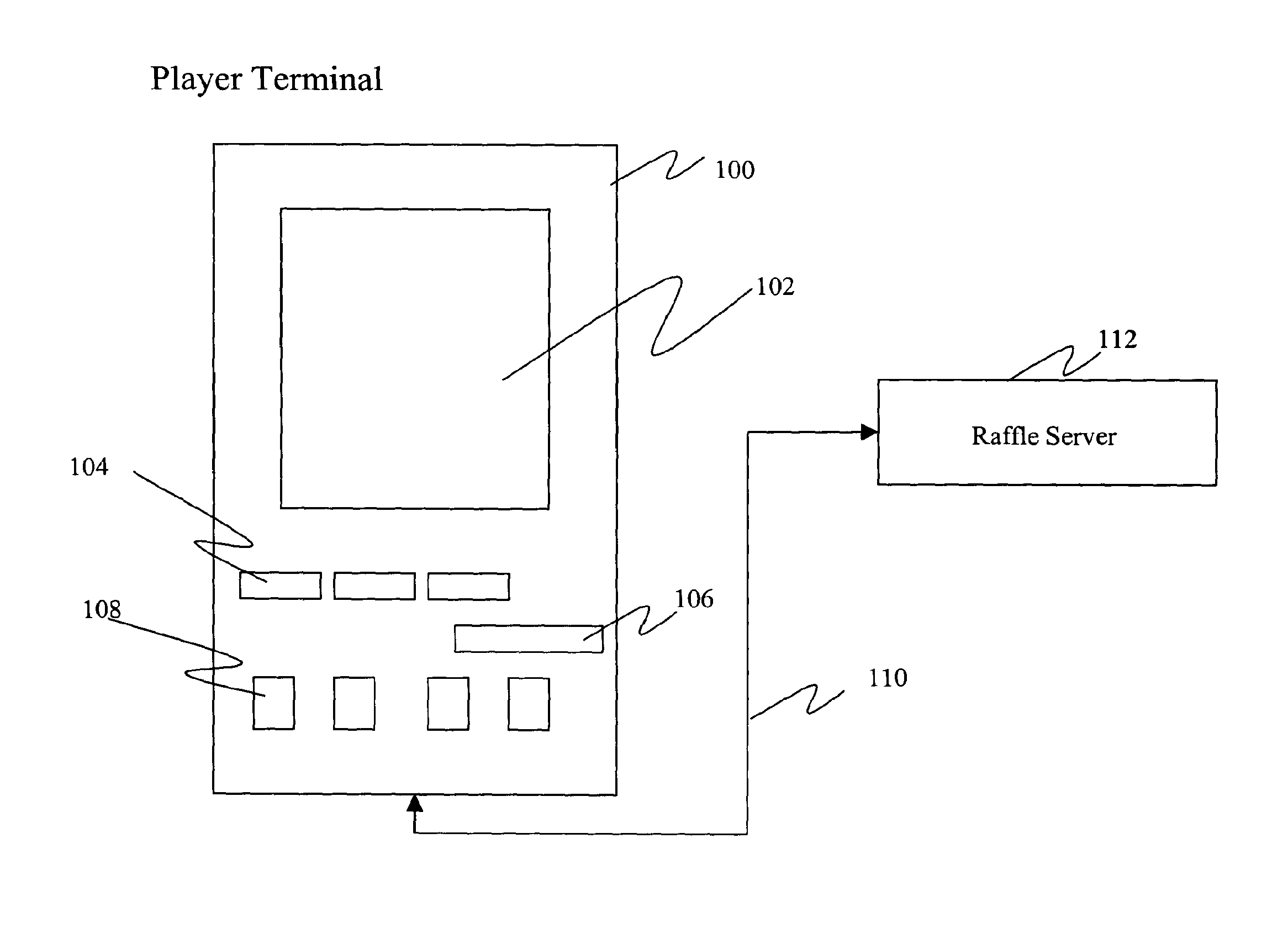 Raffle game system and method