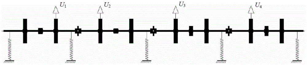 Influence coefficient dynamic balance method on rotating machine with multiple plane, multiple-points and multiple revolving speed shafting