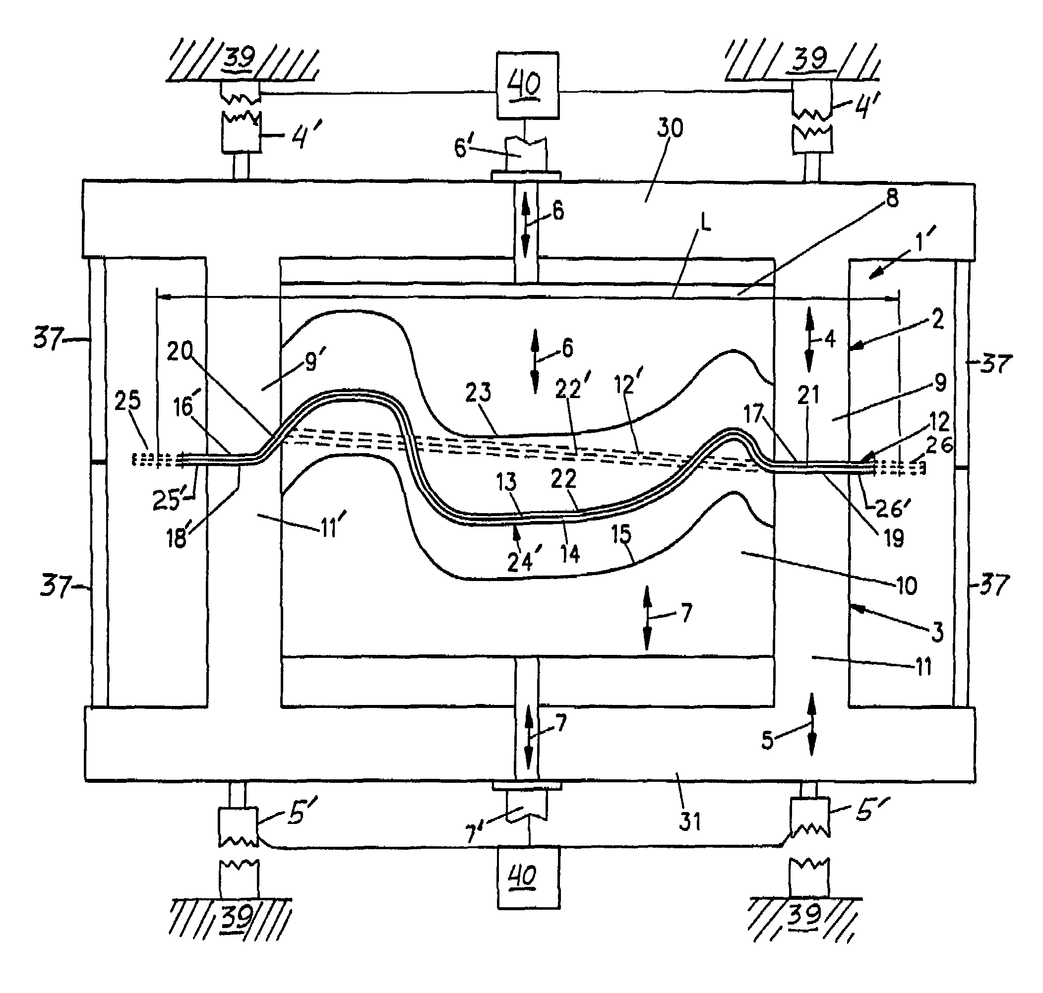 Method and apparatus for molding a laminated trim component without use of slip frame