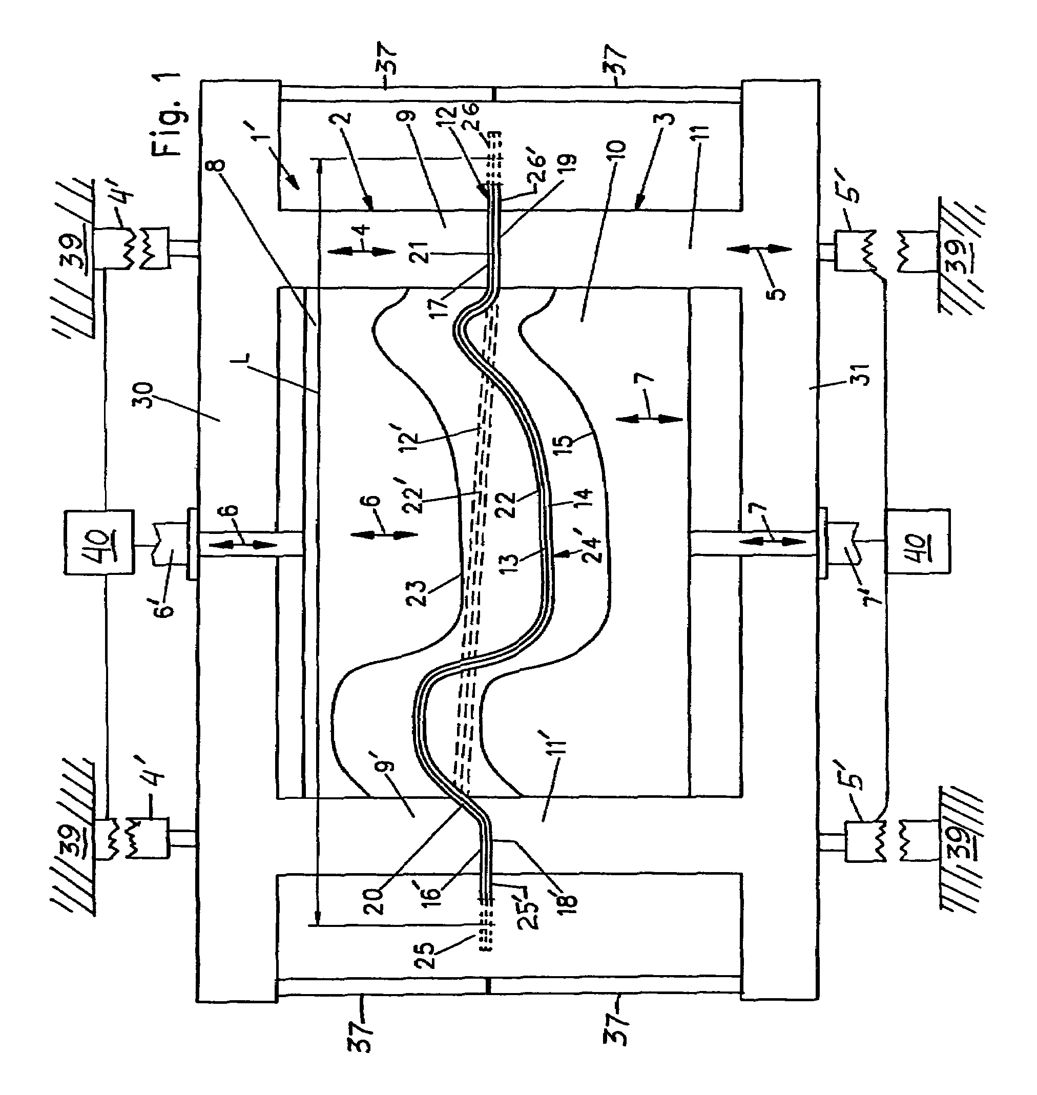 Method and apparatus for molding a laminated trim component without use of slip frame