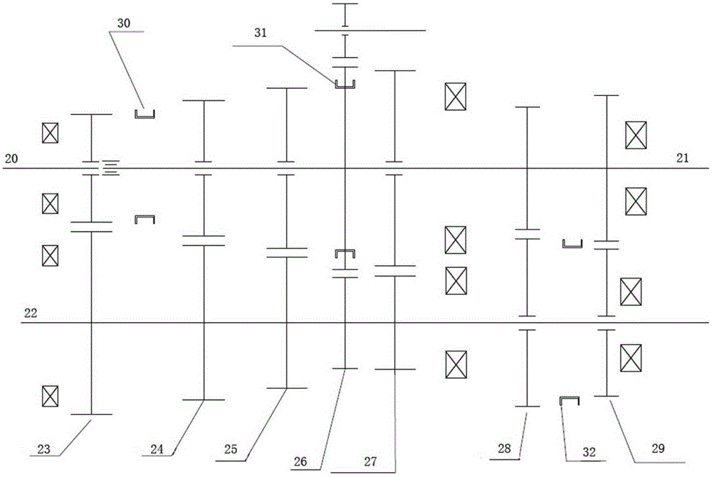 Speed change gear structure, transmission and vehicle