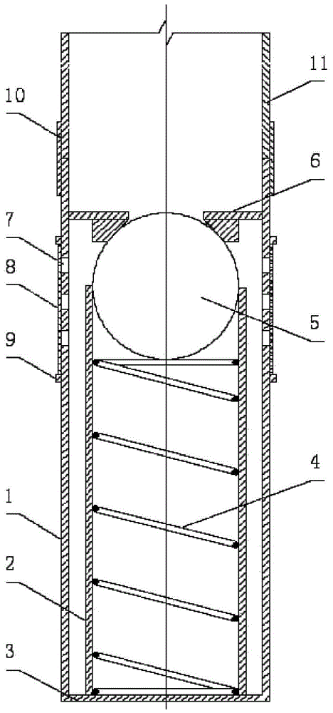 Freezing pipe grouting non-return device