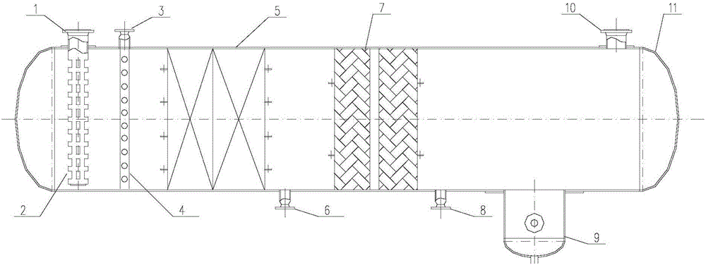 Coalescence principle-based oily-water separating device and method