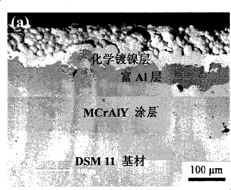 Ni-base superalloy complex gradient coating and preparation technique thereof