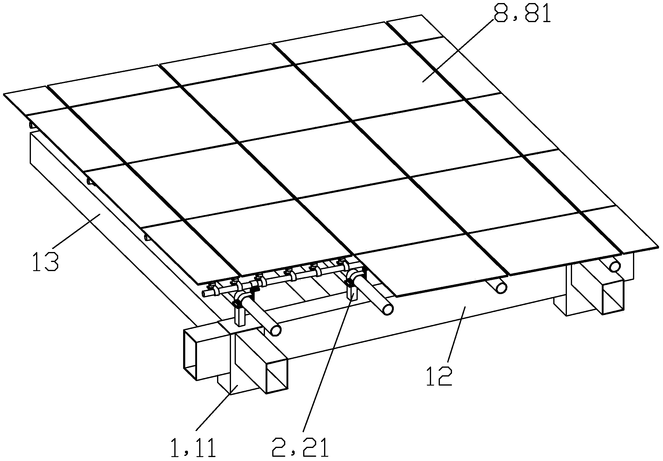 Fastener plug-in type curved surface metal roof and construction method thereof