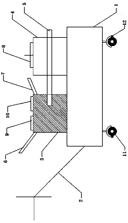 A threading power tool in a movable pre-buried tube