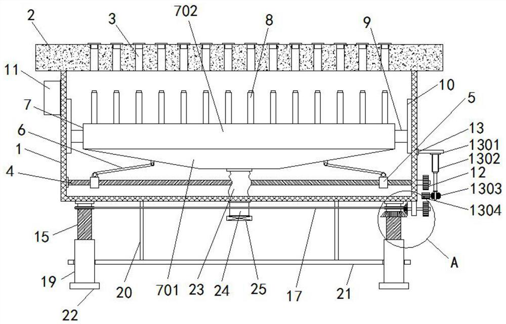 Adjustable moxa fumigation device for endocrine clinical treatment